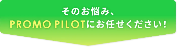そのお悩み、PROMOPILOTにお任せください！
